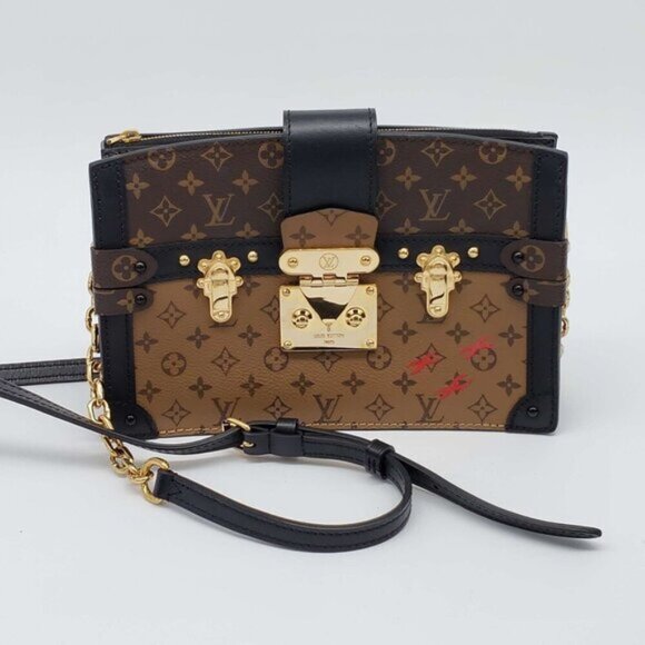 Louis Vuitton Trunk Brown Monogram Canvas Shoulder Bag 1530-081925 - Picture 2 of 16